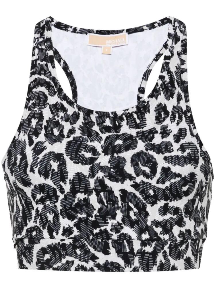 Michael Michael Kors leopard-print sports bra - Black Cover