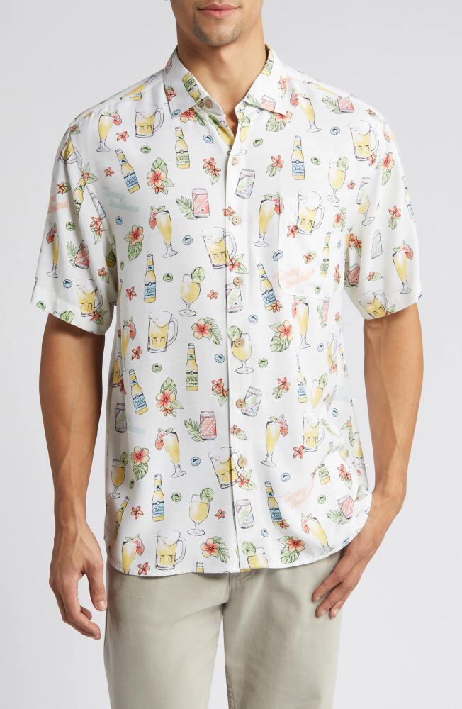 Tommy Bahama Veracruz Cay Brewhama Short Sleeve Button-Up Shirt in Lychee Cover