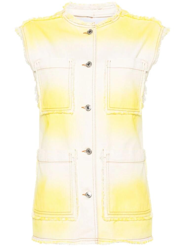 MSGM faded denim vest - Neutrals Cover