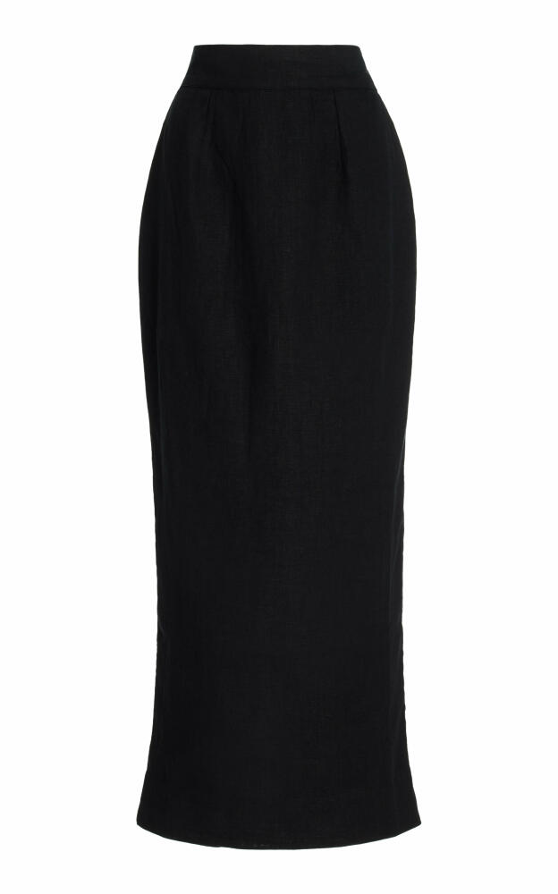 Posse - Exclusive Emma Linen Maxi Skirt - Black Cover