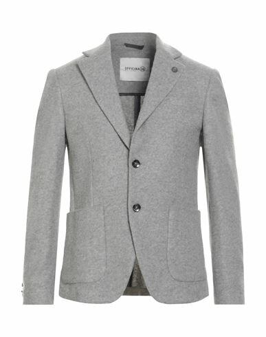 Officina 36 Man Blazer Light grey Polyester, Virgin Wool, Acrylic Cover