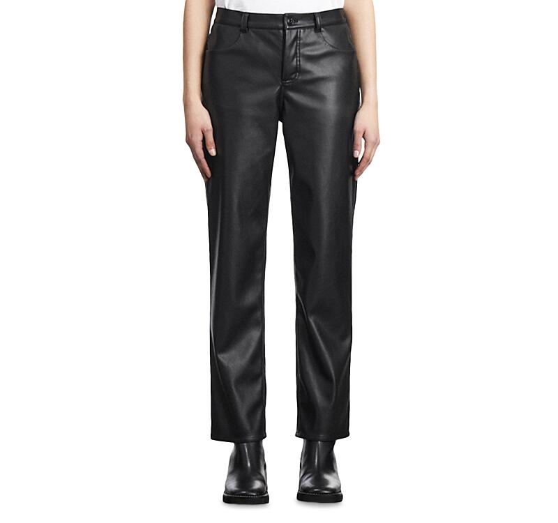 The Kooples Coated Faux Leather Straight Leg Pants Cover