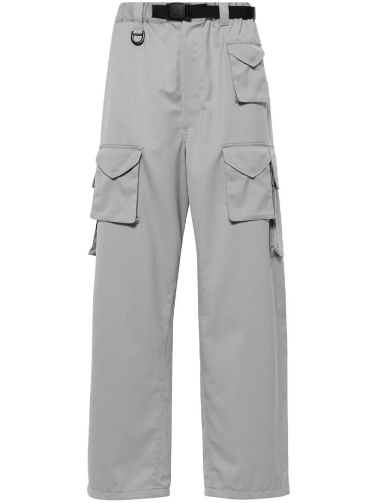 Y-3 logo-print cargo pants - Grey Cover