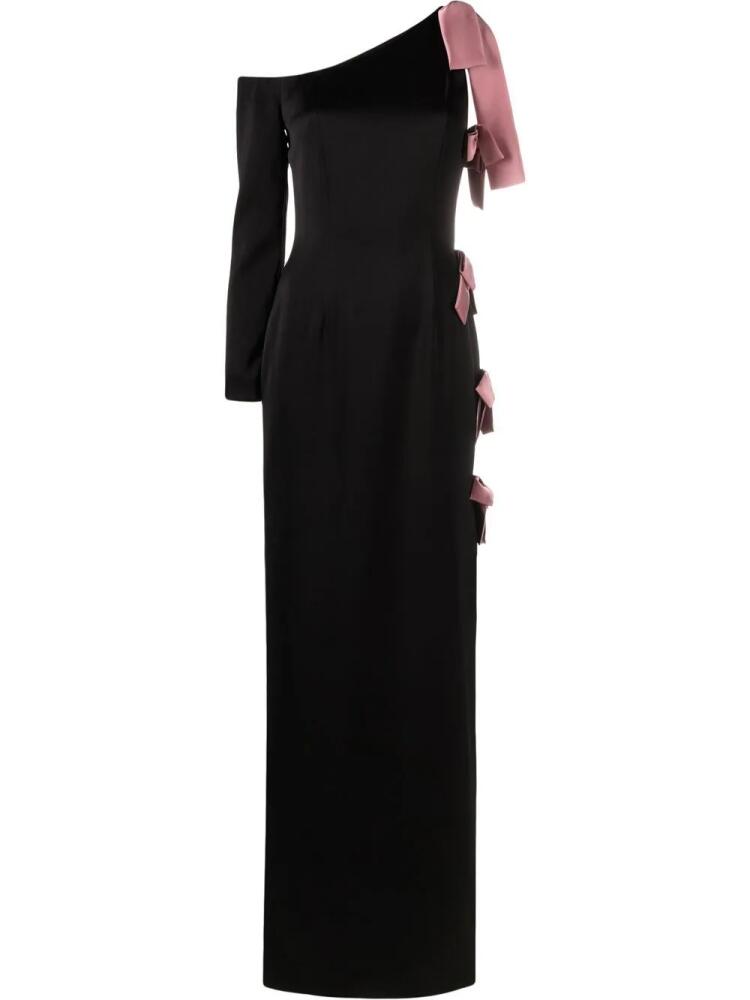 V:PM ATELIER Sadie bow-embellished gown - Black Cover