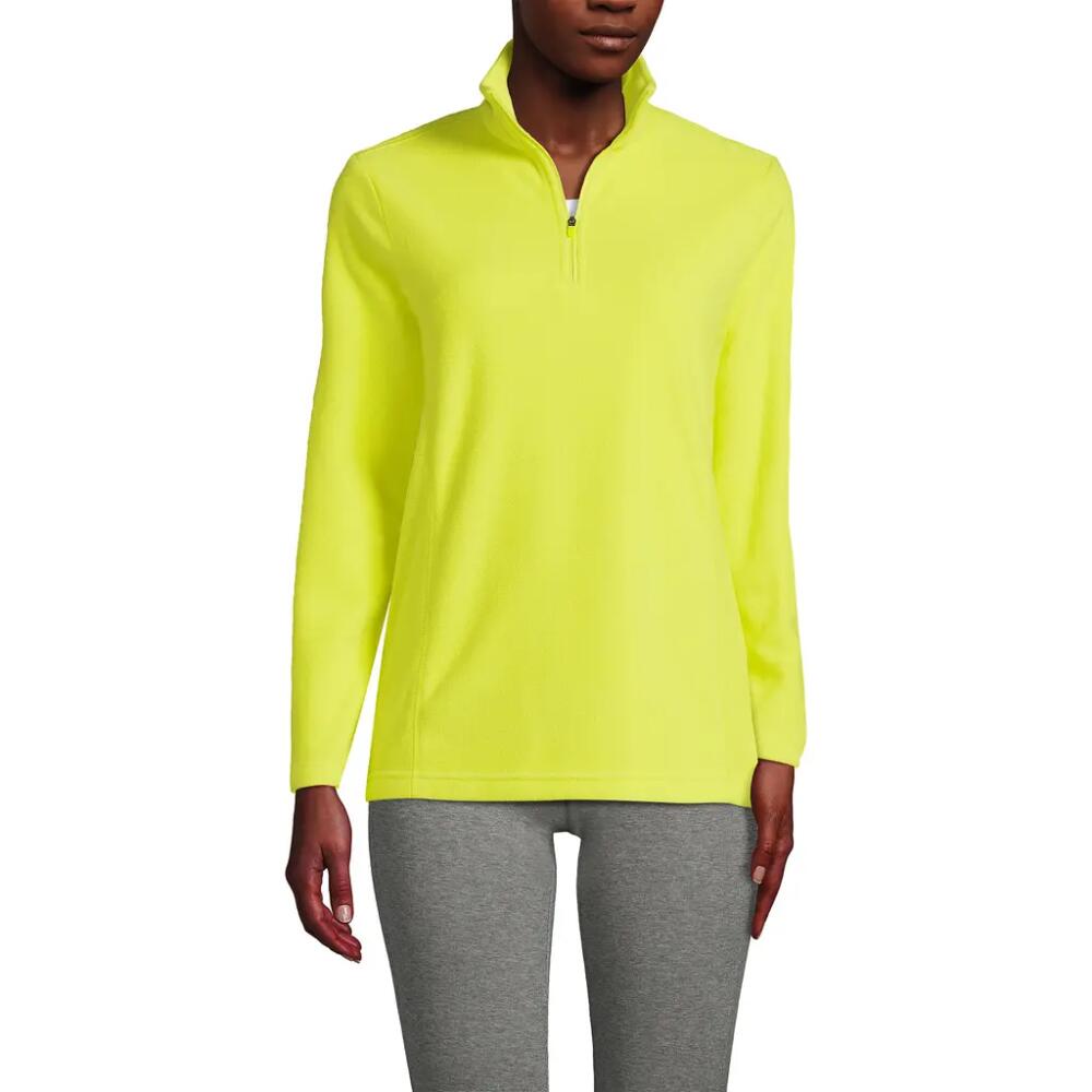 Lands' End Anyweather Fleece Quarter Zip Pullover in Sunlight Lime Cover