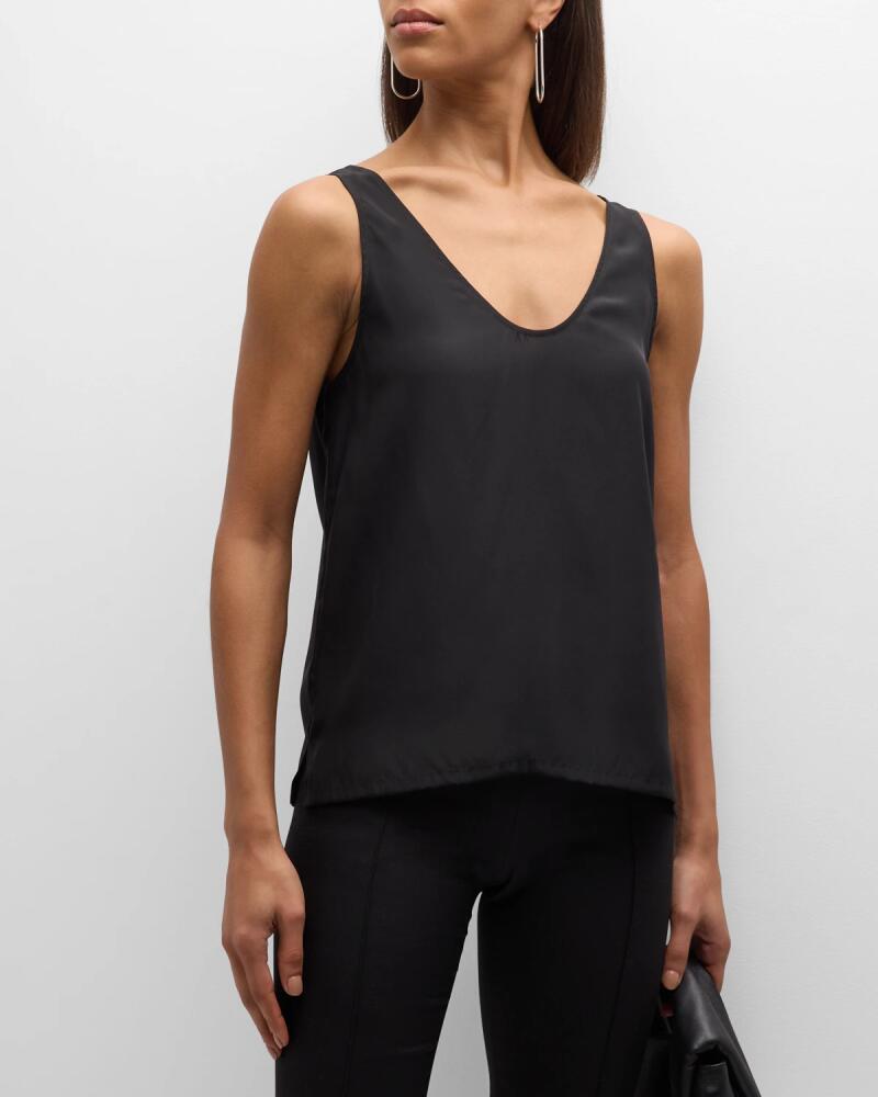 ATM Anthony Thomas Melillo V-Neck Silk Charmeuse Cami Cover