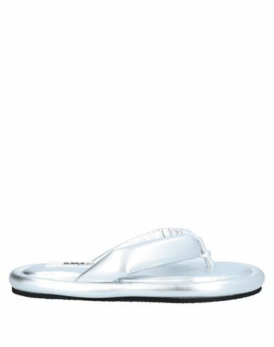 Mm6 Maison Margiela Woman Thong sandal Silver Textile fibers Cover