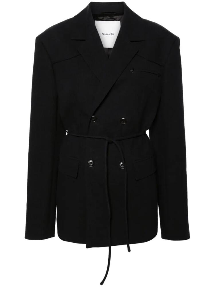 Nanushka Julienne double-breasted blazer - Black Cover