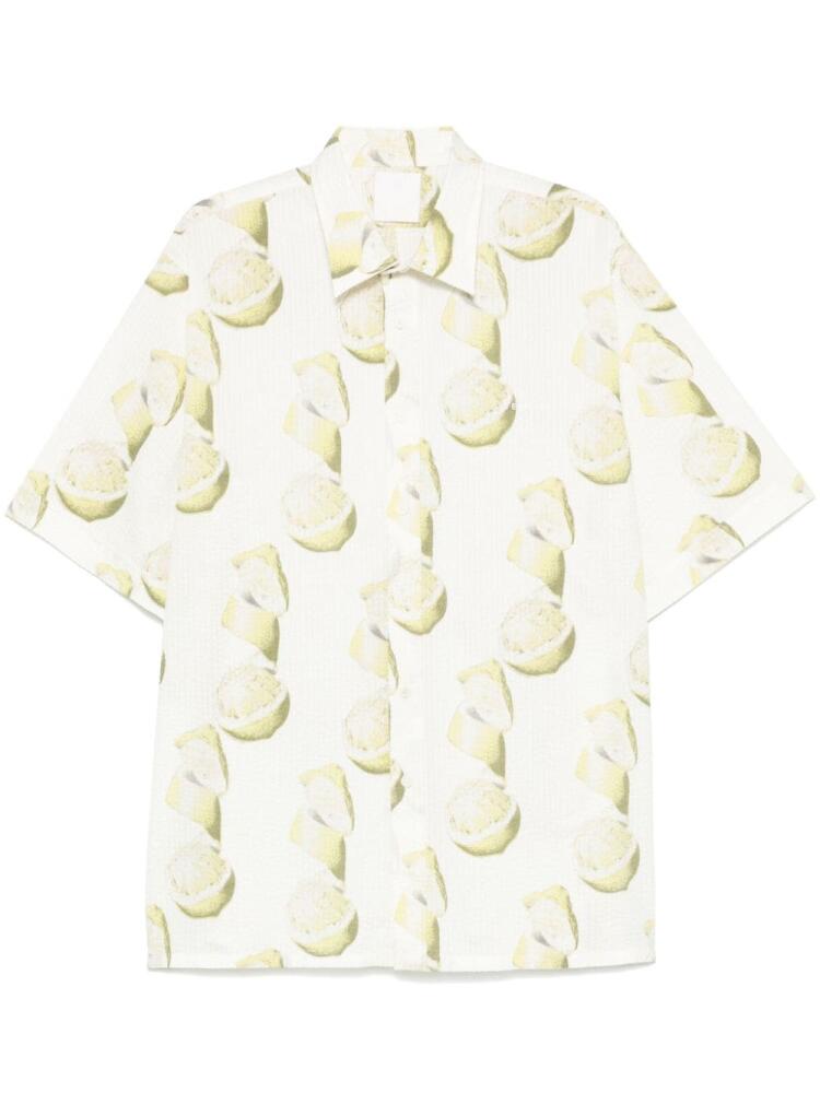 Givenchy lemon-print seersucker shirt - White Cover