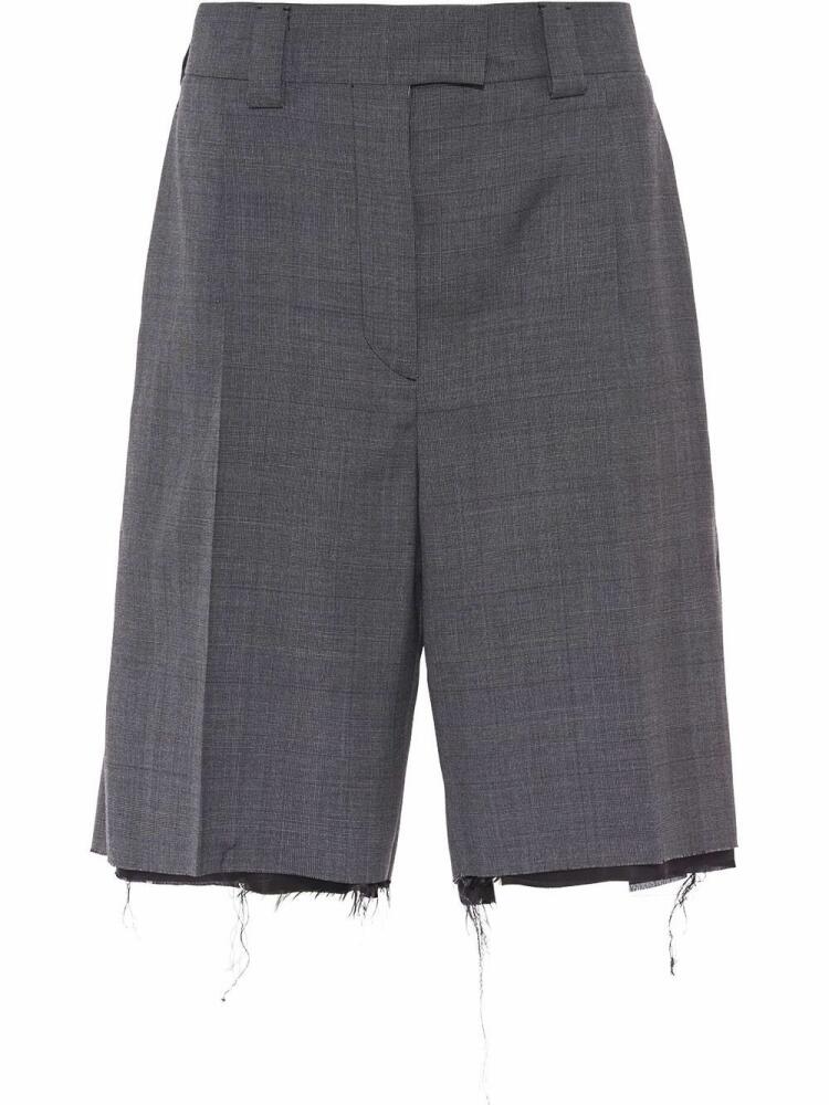 Miu Miu Prince of Wales check Bermuda shorts - Grey Cover