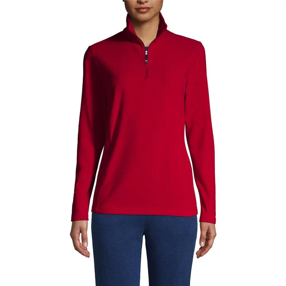 Lands' End Anyweather Fleece Quarter Zip Pullover in Rich Red Cover