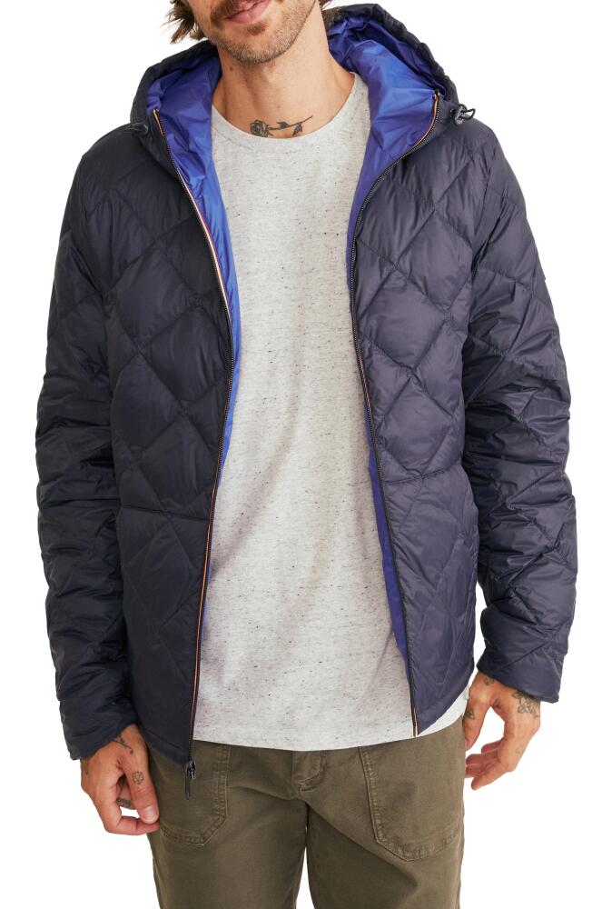 Marine Layer Archive Midweight Quilted Hooded Jacket in Navy Cover