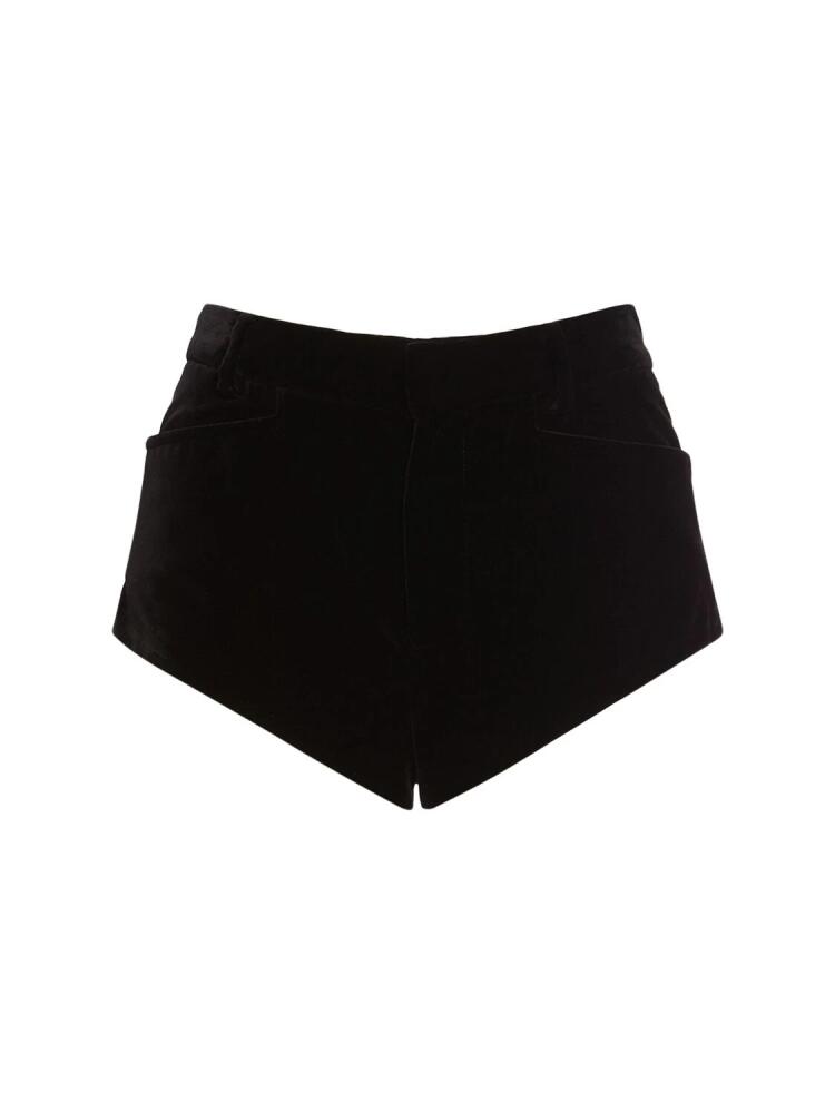 TOM FORD Velvet Cotton Mid Rise Shorts Cover