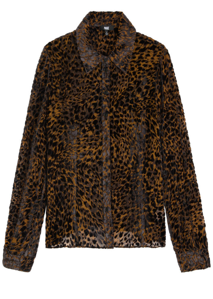 Paige Desano Leopard Devoré Shirt - Brown Cover