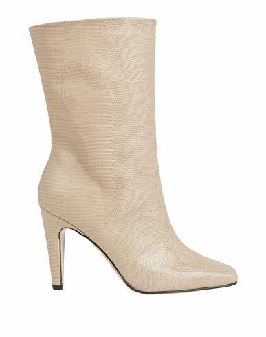 Mychalom Woman Ankle boots Beige Soft Leather Cover