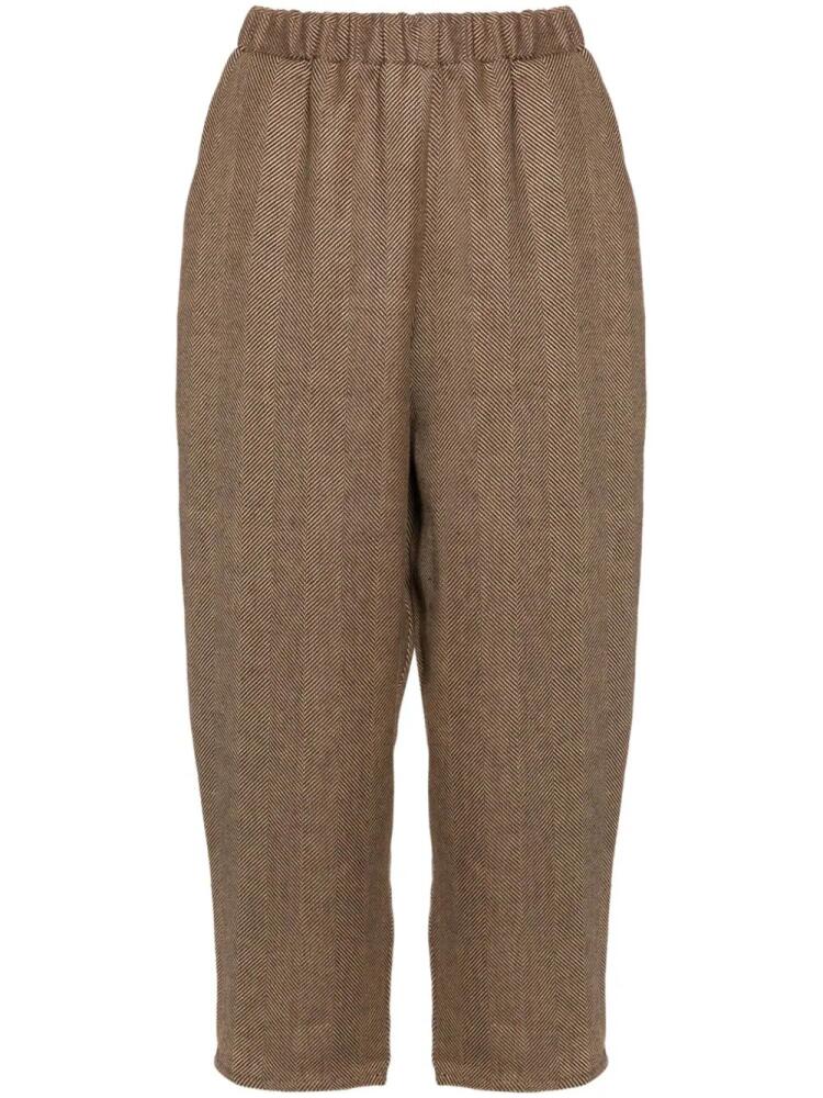 Dusan herringbone cropped trousers - Neutrals Cover