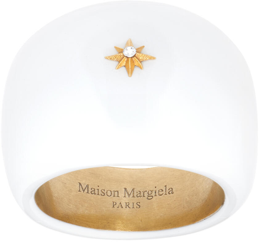 Maison Margiela White Signet Ring Cover