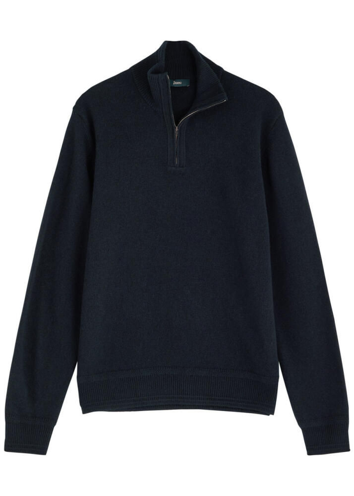 Herno Half-zip Wool Jumper - Navy Cover