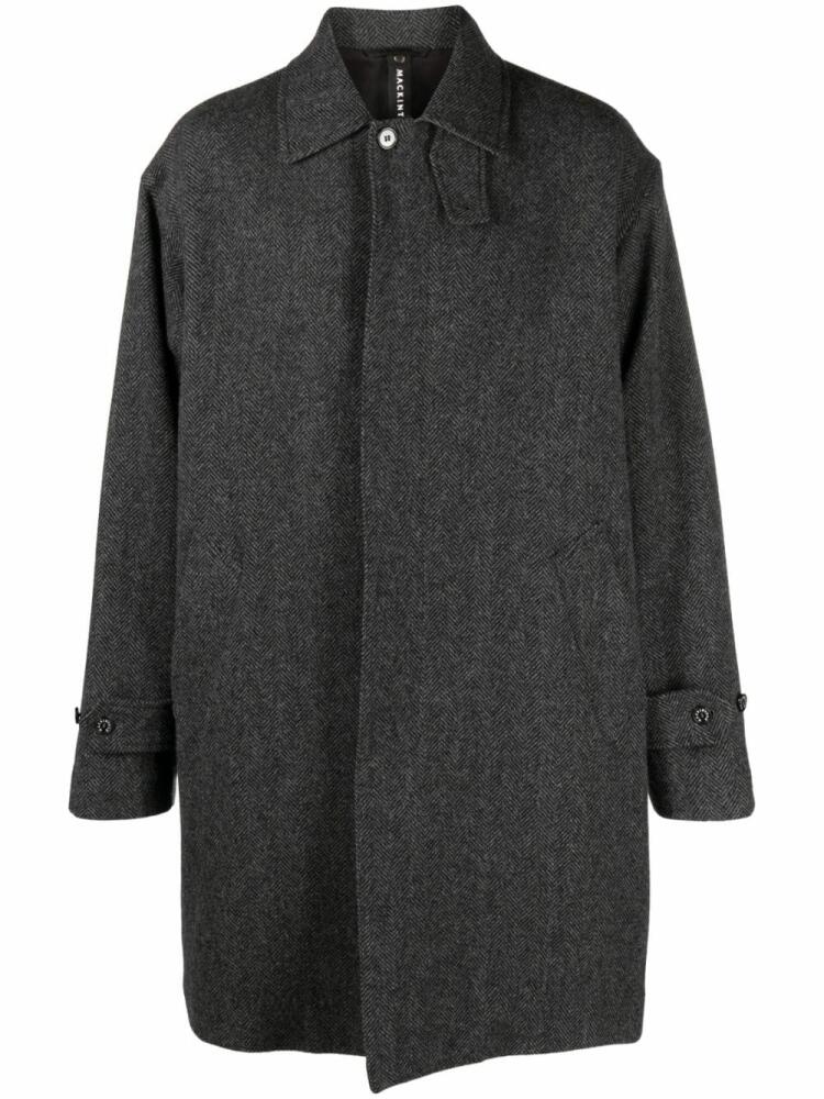 Mackintosh Soho herringbone wool coat - Grey Cover