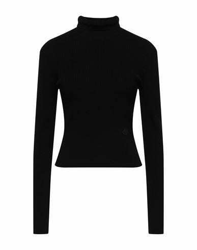 Patou Woman Turtleneck Black Merino Wool, Polyamide, Elastane Cover