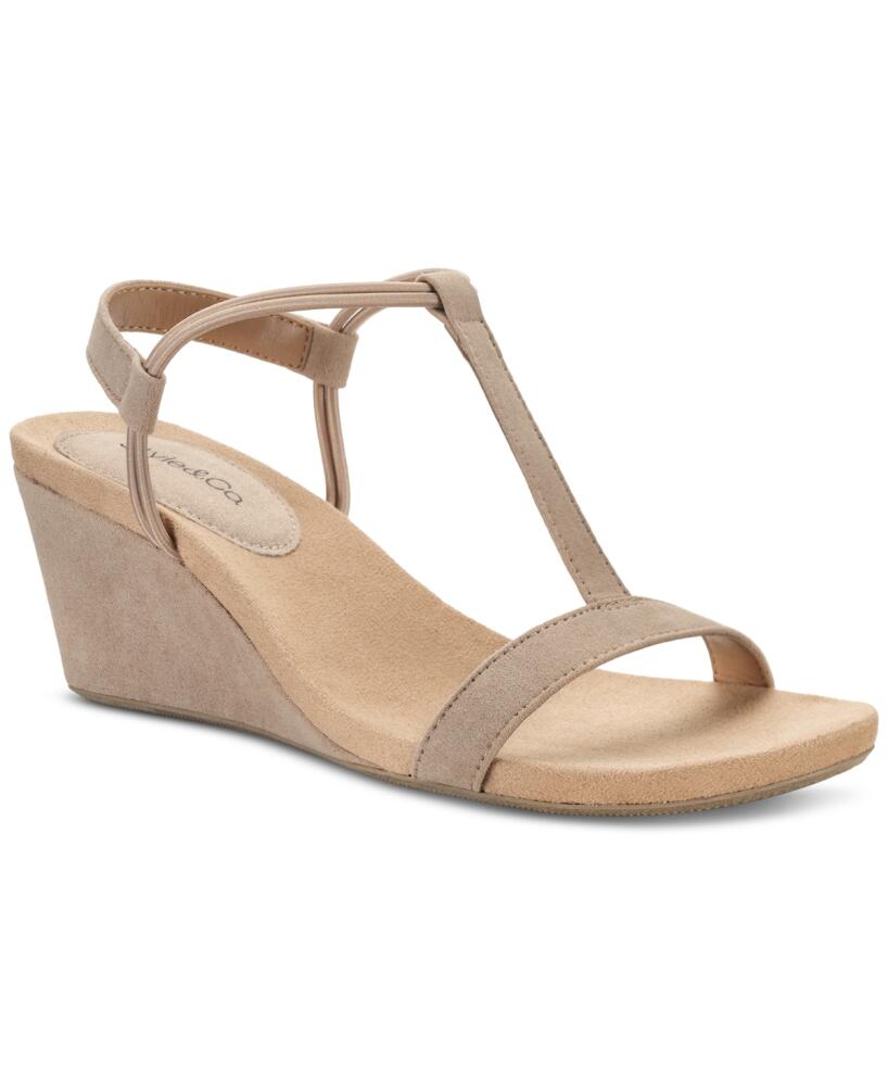 Style & Co Women's Mulan Wedge Sandals, Created for Macy's - Taupe Micro Cover