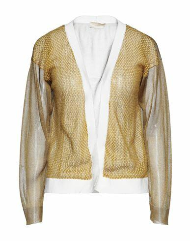 Momoní Woman Cardigan Gold Polyester, Elastane Cover