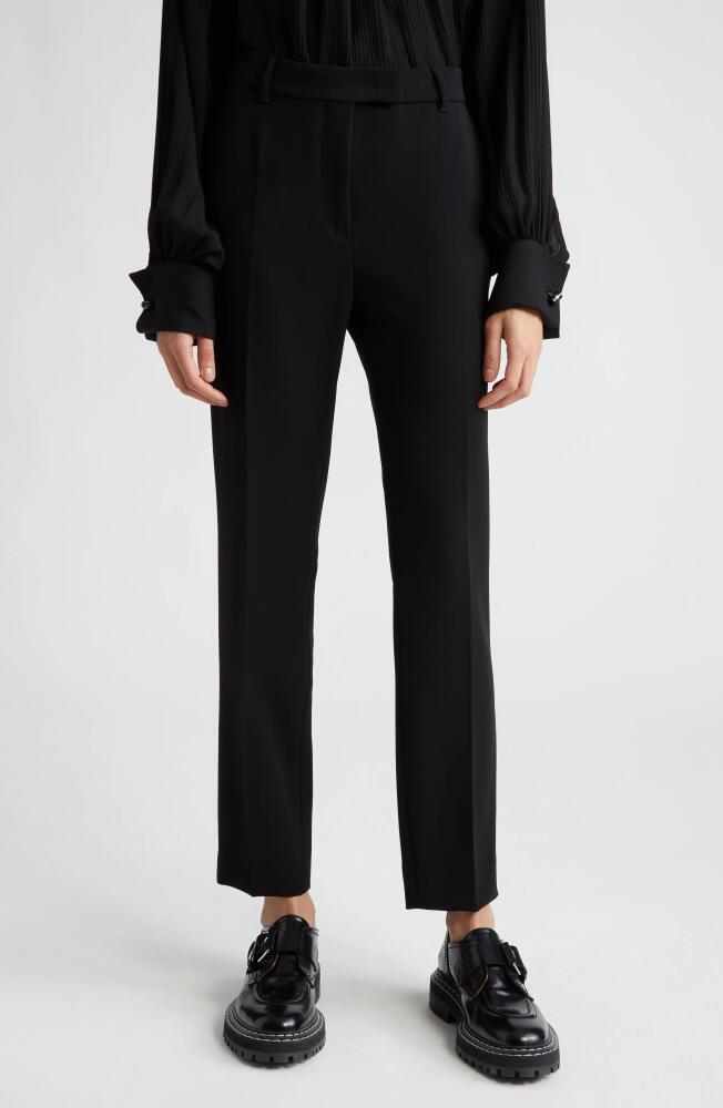 Max Mara Studio Jerta Cady Straight Leg Trousers in Black Cover