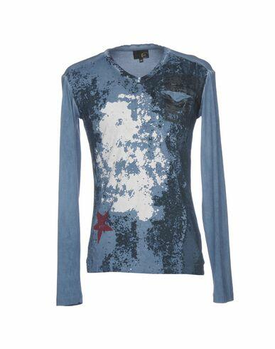 Just Cavalli Man T-shirt Pastel blue Cotton Cover