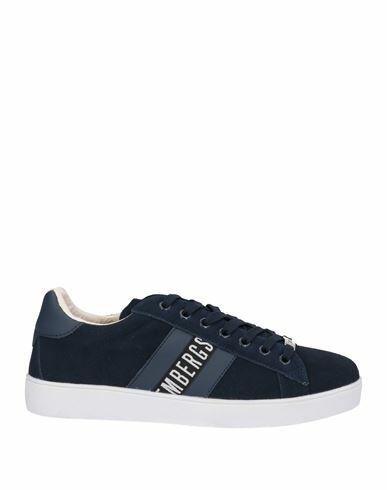 Bikkembergs Man Sneakers Navy blue Soft Leather, Textile fibers Cover