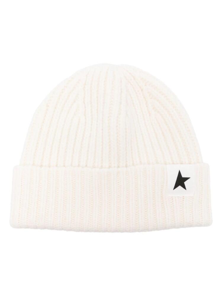 Golden Goose logo-patch wool beanie - Neutrals Cover