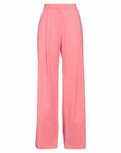 Niū Woman Pants Salmon pink Polyester, Virgin Wool, Elastane Cover