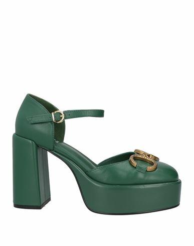 Jeannot Woman Pumps Emerald green Soft Leather Cover