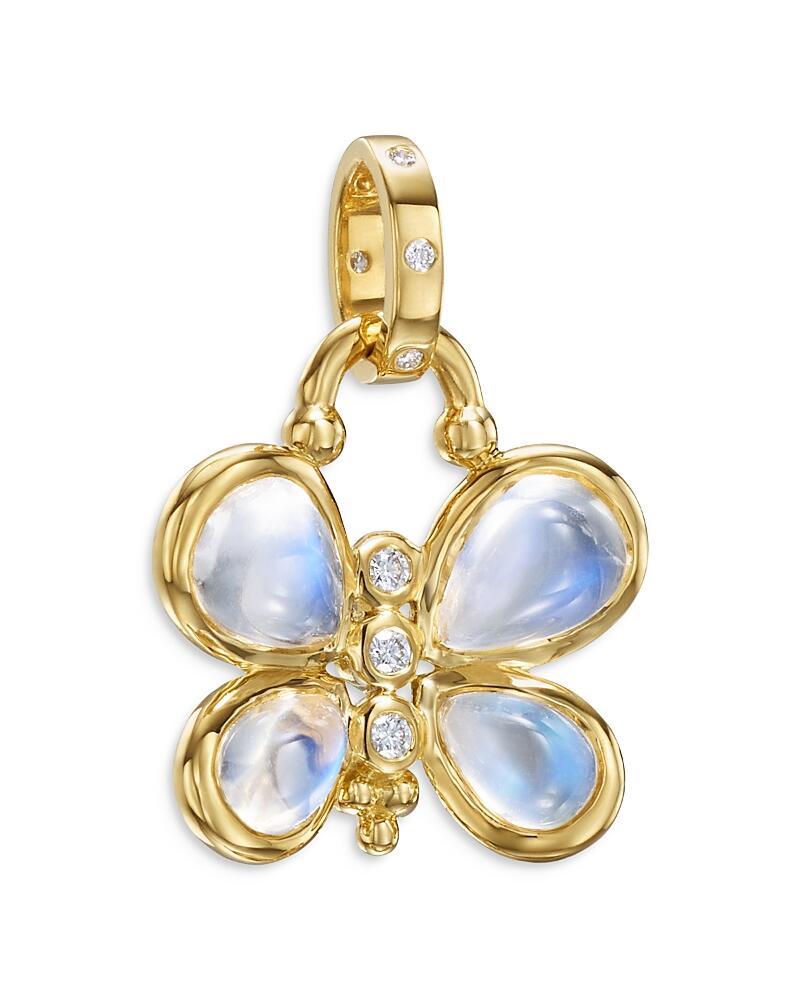 Temple St. Clair 18K Yellow Gold Luna Butterfly Diamond & Blue Moonstone Pendant Cover