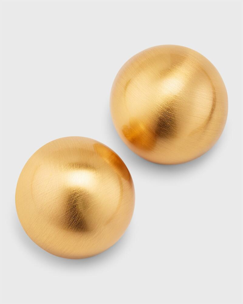 NEST Jewelry Brushed Gold-Plated Clip-On Earrings Cover