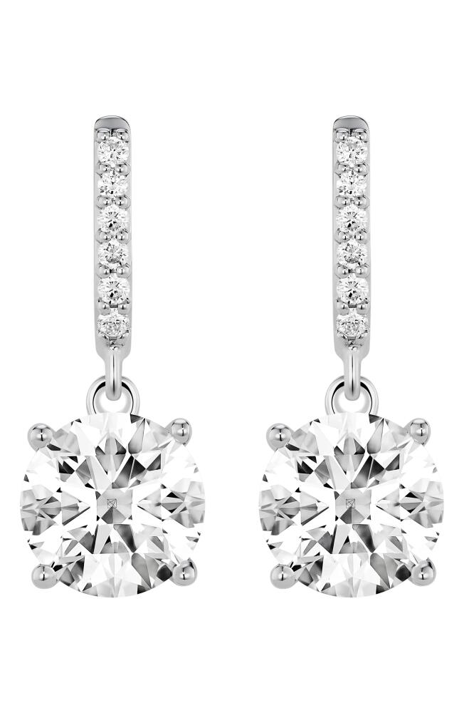 LIGHTBOX Round Lab Grown Diamond Drop Earrings in 2.0Ctw White Gold Cover