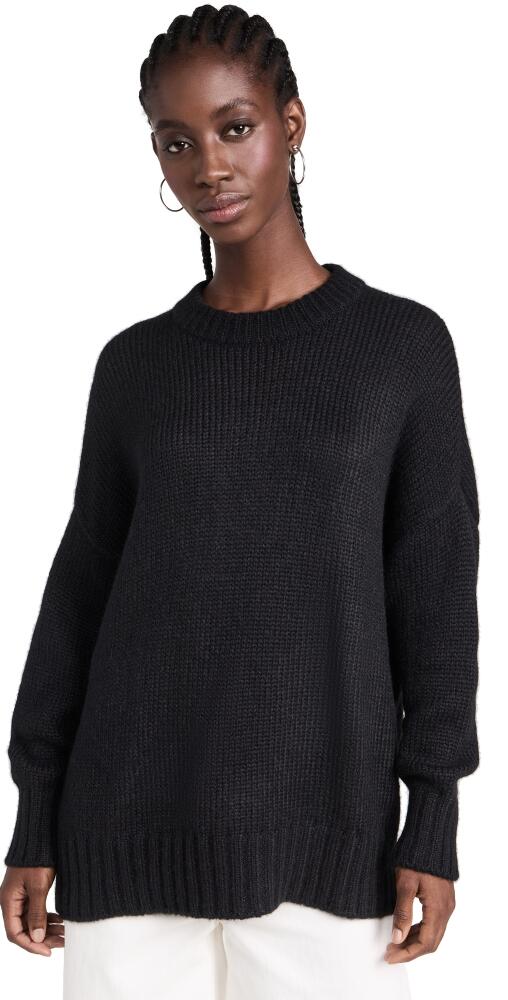 Jenni Kayne Alpaca Coccon Crewneck Sweater Black Cover