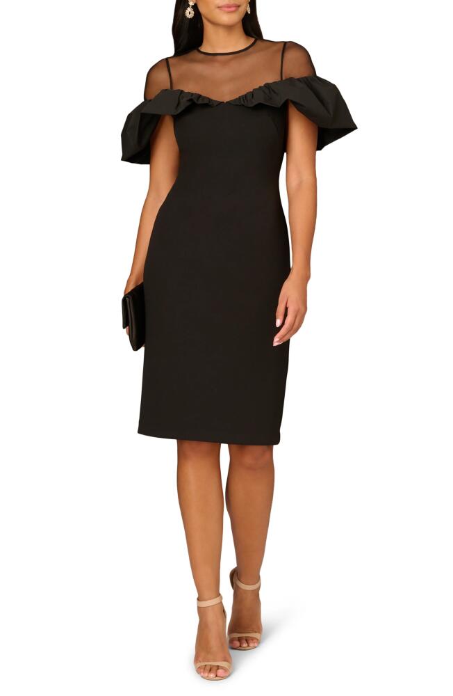 Aidan Mattox by Adrianna Papell Stretch Taffeta Cocktail Dress in Black Cover