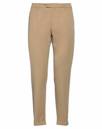 Officina 36 Man Pants Camel Polyester, Viscose, Elastane Cover