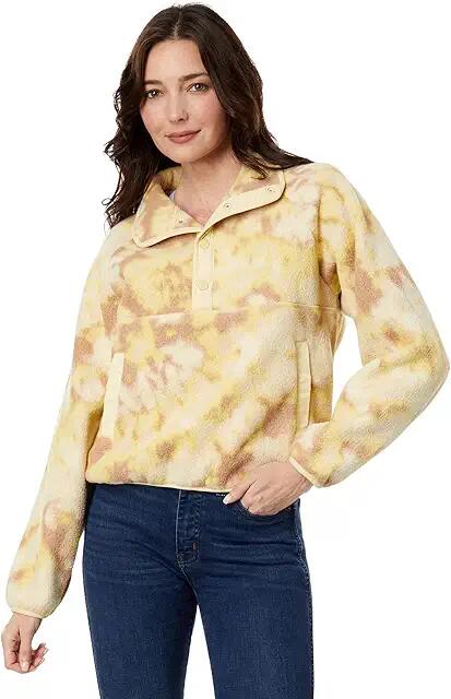 Toad&Co Campo Fleece Pullover (Barley Tie-Dye Print) Women's Clothing Cover