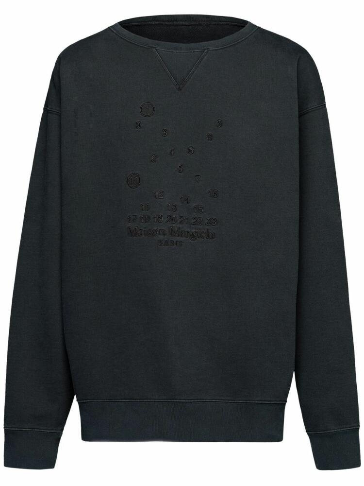 Maison Margiela Numeric logo-embroidered sweatshirt - Black Cover