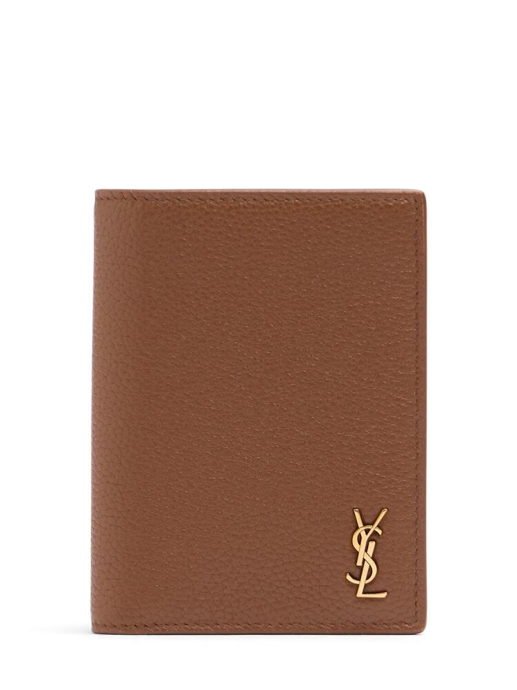 SAINT LAURENT Logo Leather Wallet Cover