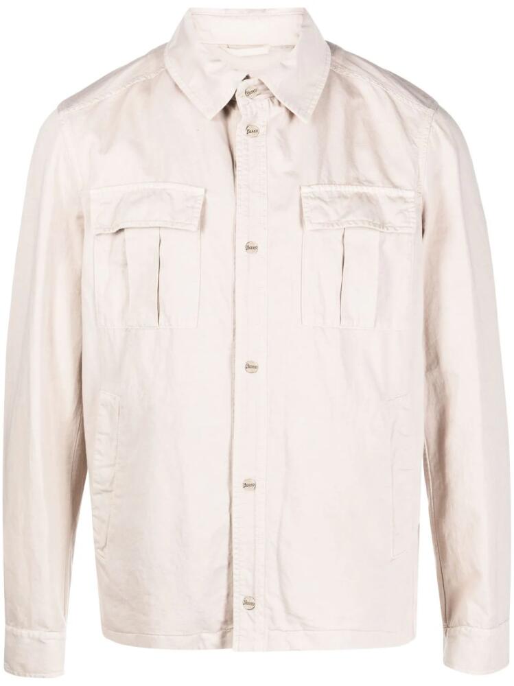 Herno chest-pockets shirt - Neutrals Cover