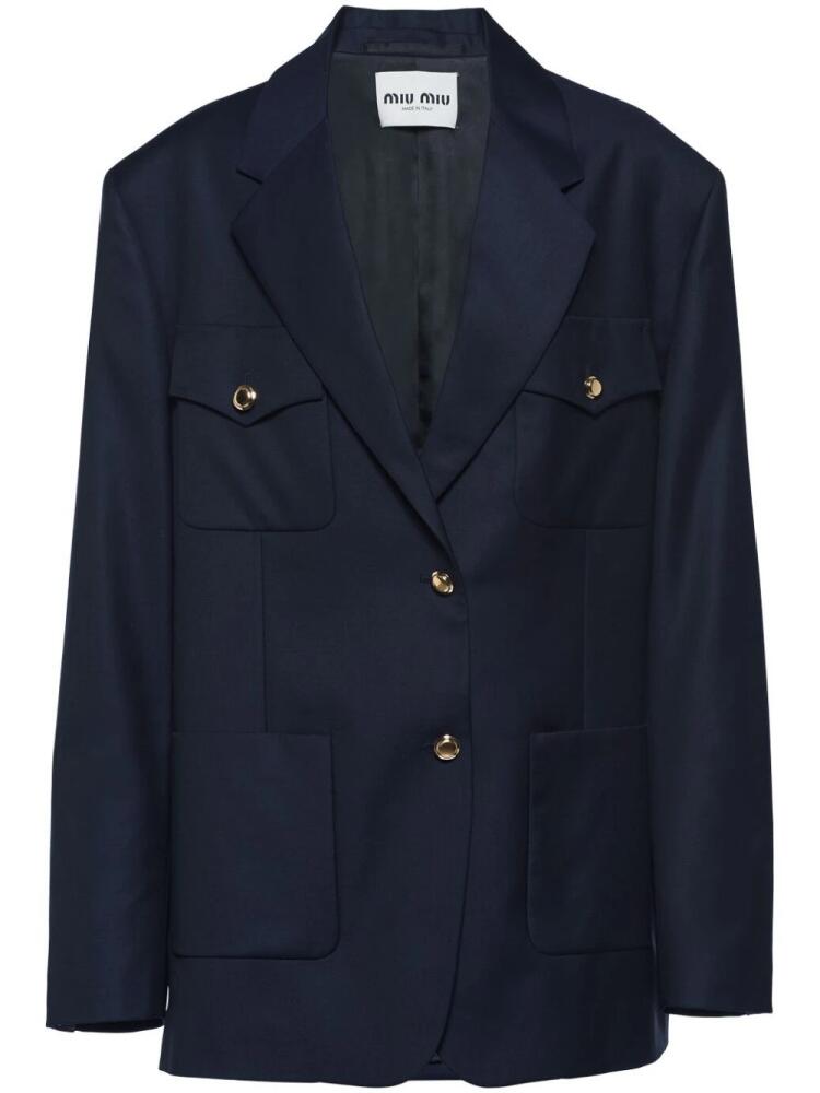 Miu Miu single-breasted blazer - Blue Cover