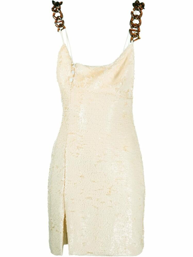 GCDS sequin-embellished mini dress - Neutrals Cover