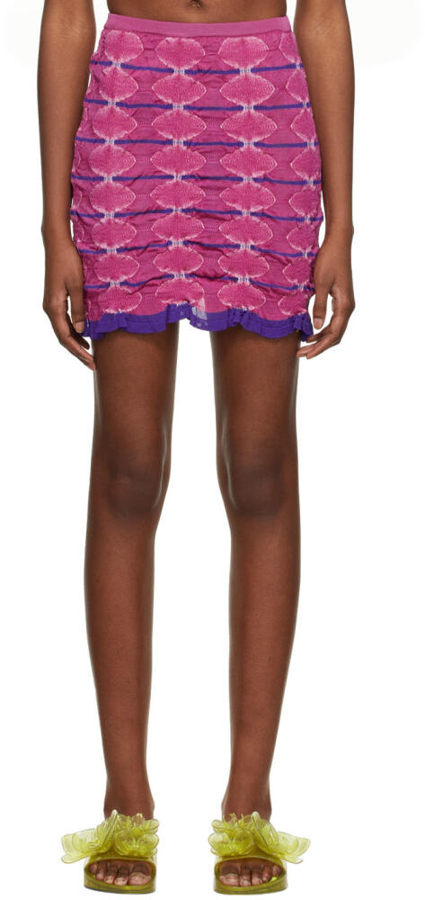 Gimaguas SSENSE Exclusive Pink & Purple Graphic Miniskirt Cover