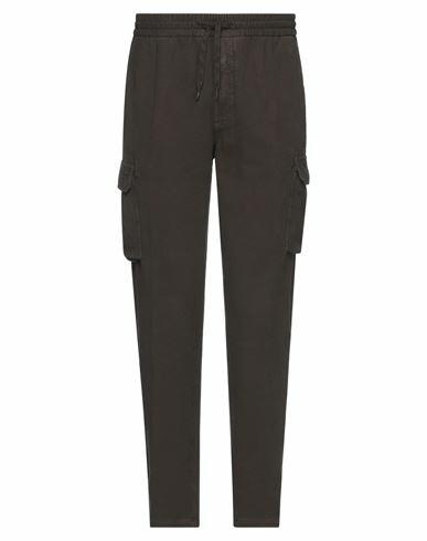 Circolo 1901 Man Pants Dark brown Cotton, Elastane Cover