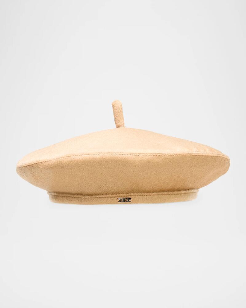 Eugenia Kim Carter Camel Cashmere Beret Cover