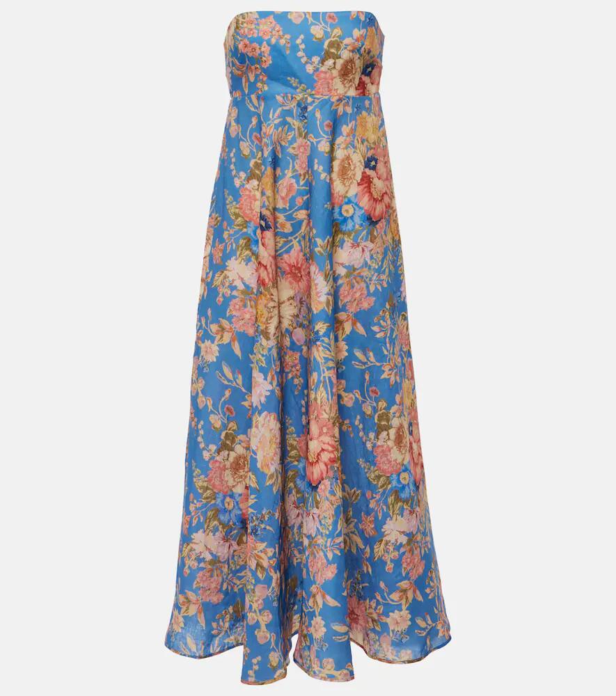 Zimmermann August floral linen midi dress Cover