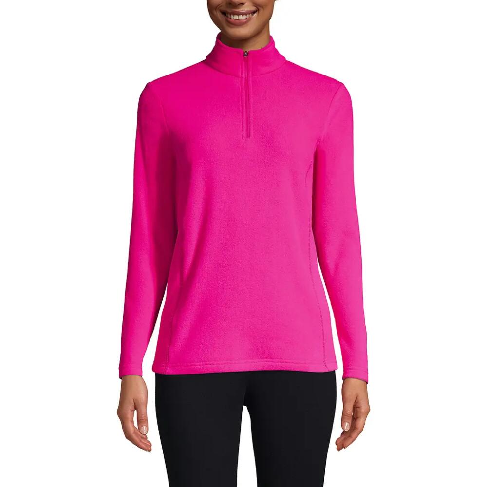 Lands' End Anyweather Fleece Quarter Zip Pullover in Fuchsia Pink Cover