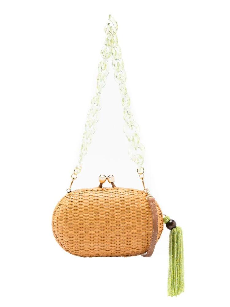 SERPUI Olivine tassel-detail wicker bag - Brown Cover